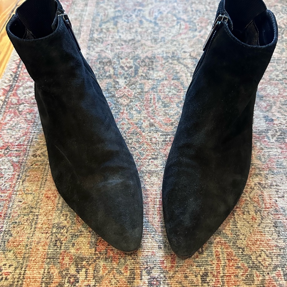 Aquatalia Black Suede Ankle Booties